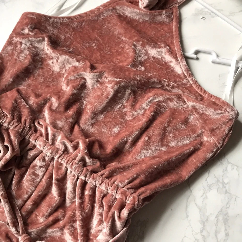 Somedays Lovin Velvet Culotte Jumpsuit New With Tags_2